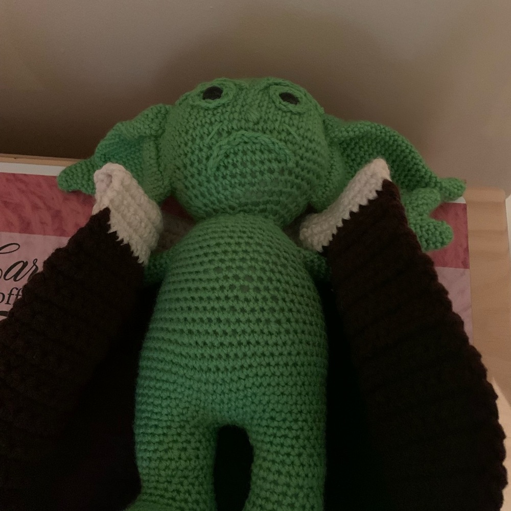 Yoda hand crocheted.